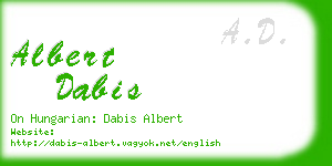 albert dabis business card